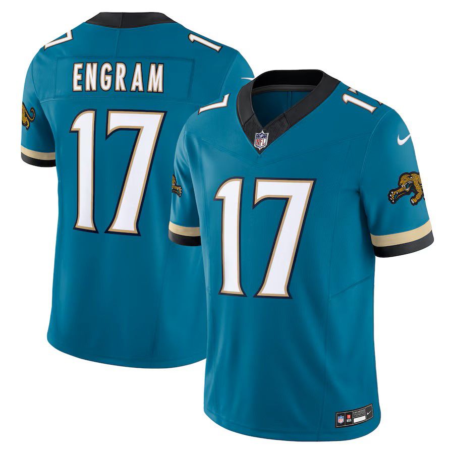Men Jacksonville Jaguars #17 Evan Engram Green Nike Throwback Vapor F.U.S.E. Limited NFL Jersey->jacksonville jaguars->NFL Jersey
